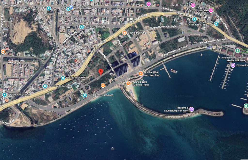 BÁN ĐẤT MẶT TIỀN PHẠM VĂN ĐỒNG, VĨNH HÒA, 300M², NGANG 10M, 18 TỶ